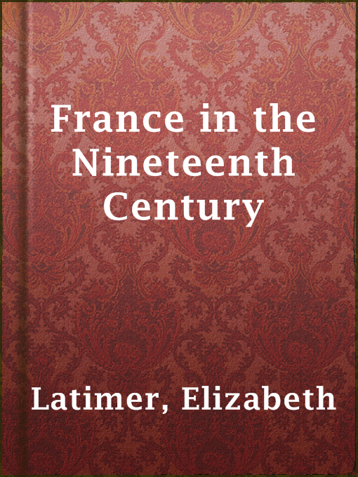 Cover image for France in the Nineteenth Century
